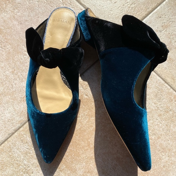 Brand New size 38 Velvet serpent green Evelyn Mules - Picture 6 of 9